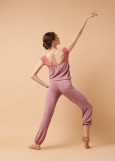 BECK unitard by Grand Prix melange jersey, dusty rose, XS-S