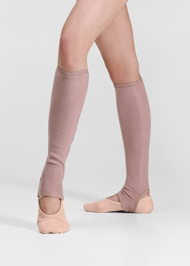 JOLIE Leg Warmers Grand Prix rayon rib knit, coral almond, 40cm