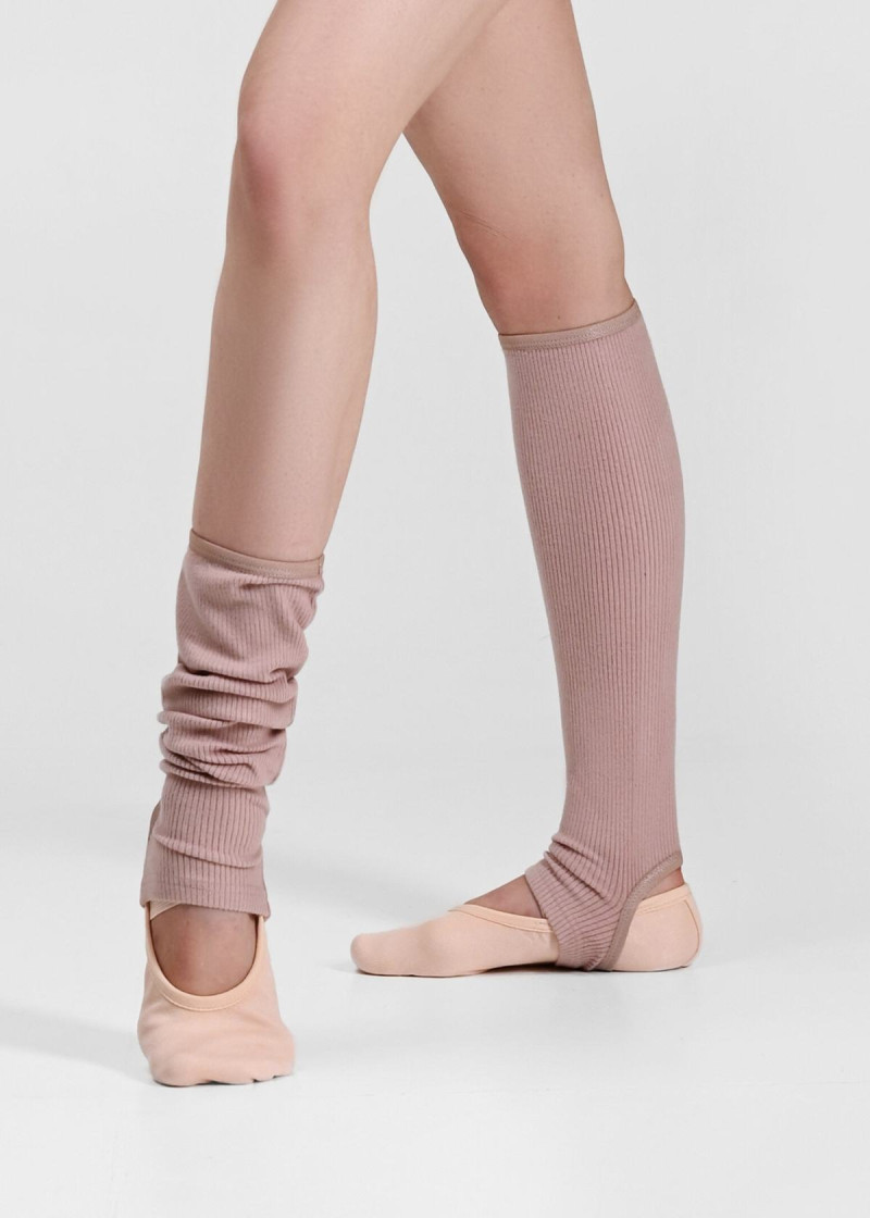 JOLIE Leg Warmers Grand Prix rayon rib knit, coral almond, 40cm
