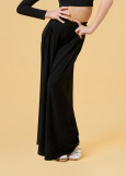 PALAZZO wide ballroom pants by Grand Prix crepe stretch, black, 140cm