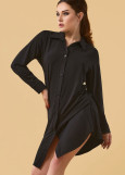 Dress MEIVE crepe stretch, black, XL