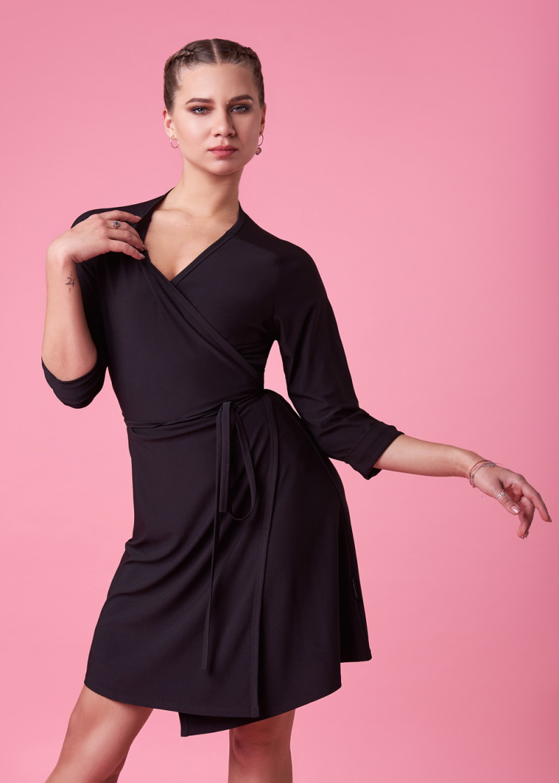 Dress ADORA crepe stretch, black, 158cm