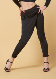 Pants LORI crepe stretch, black, 152cm