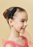 Headband with Lea decor black