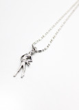 Gymnast pendant GP necklace metal, silver, 42cm