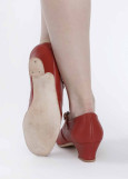 Shoes for folk dances PLESKACH leather, red, 4.5 cm, 40