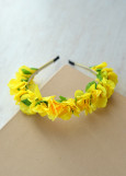 Headband Flower wreath Yellow