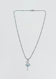 Ballerina pendant necklace light blue