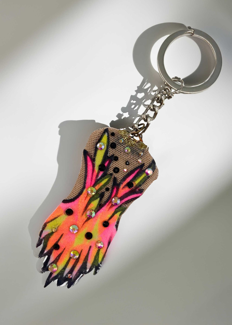 Key ring RG leotard pink+yellow