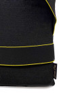 Back pillow for stretching foam rubber+velur, black+lemon