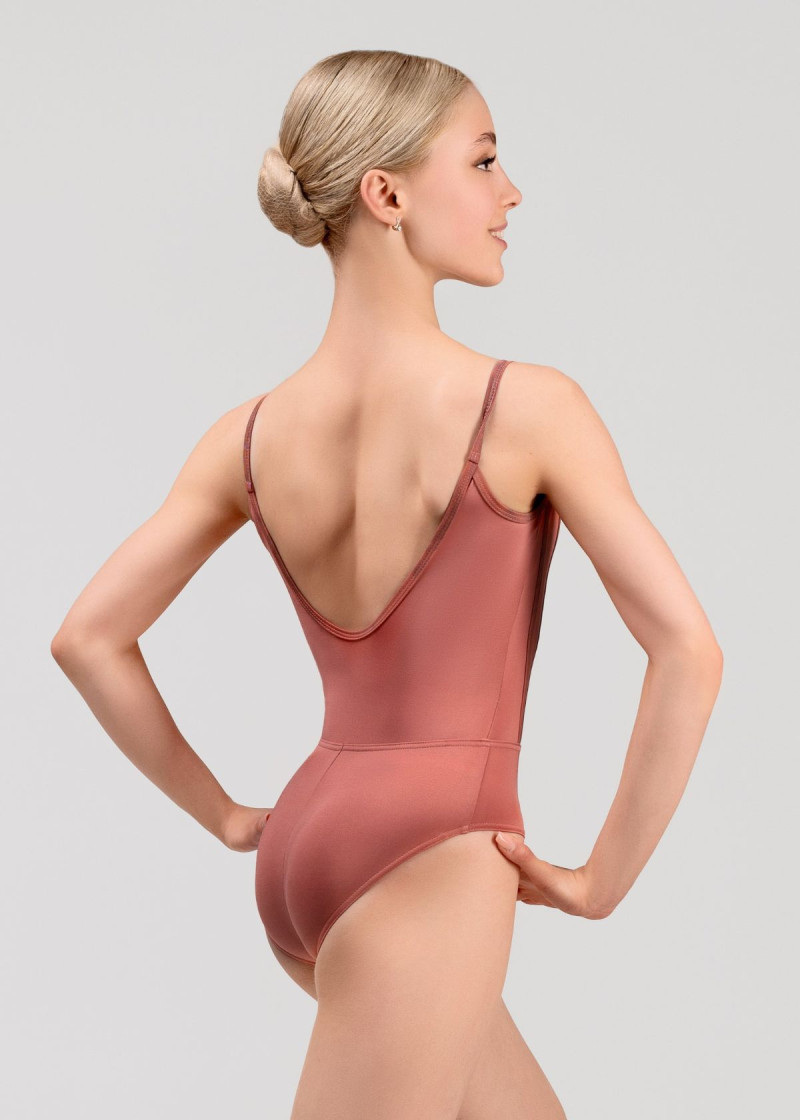LILIANE camisole leotard by Grand Prix polyamide micro, dusty rose, M