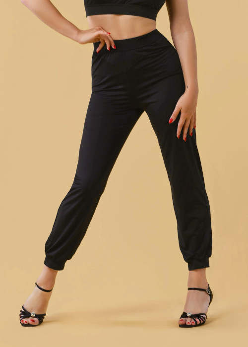 ALITA straight pants by Grand Prix polyamide micro, black, 152cm