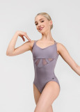 BELINDA camisole leotard by Grand Prix nylon+spandex, iris, L