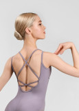 BELINDA camisole leotard by Grand Prix nylon+spandex, iris, L