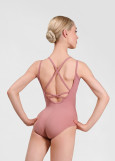 BELINDA camisole leotard by Grand Prix nylon+spandex, nostalgia rose, L