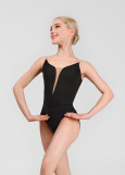 BRIALLINE camisole leotard by Grand Prix nylon+spandex, black, S