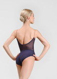 BRIALLINE camisole leotard by Grand Prix nylon+spandex, deep cobalt, L