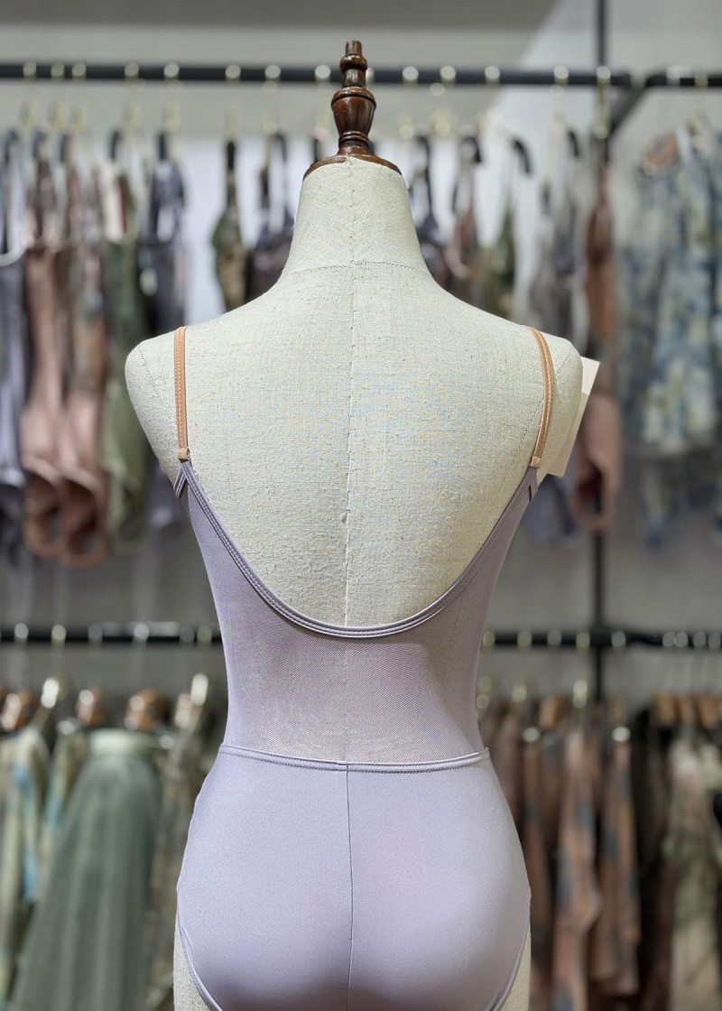 BRIALLINE camisole leotard by Grand Prix nylon+spandex, iris, M