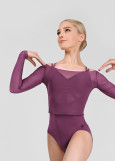 MIRALI top by Grand Prix mesh, plum perfect, M