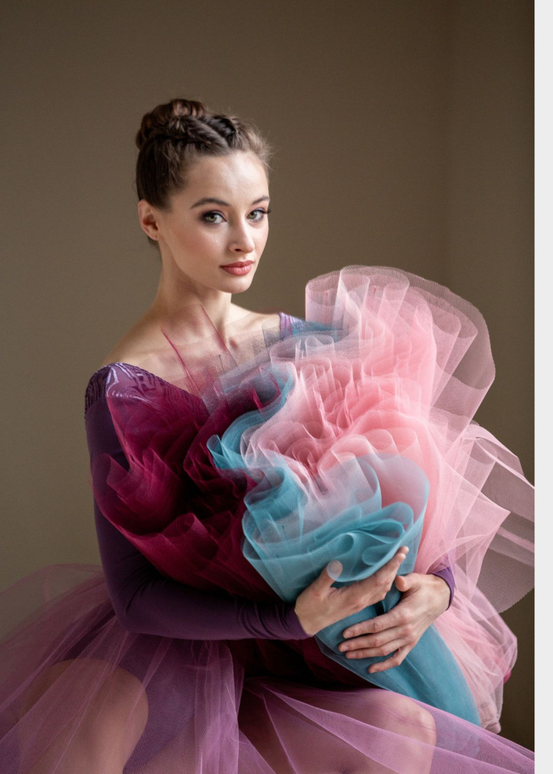 JULIET - Юбка шопен.(2слоя) тюль, dusty rose, S