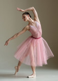 JULIET - Юбка шопен.(2слоя) тюль, pink, XS