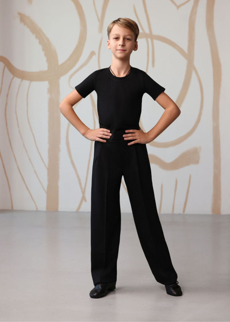 T-shirt ANDREY 90%cotton, 10%elastane, black, 152cm