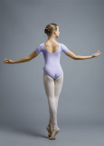 KLEOPATRA short sleeve leotard by Grand Prix 90%cotton, 10%elastane, light lilac, 146cm