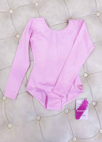 DALILA long sleeve leotard by Grand Prix 90%cotton, 10%elastane, bright pink, 152cm