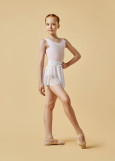 Wrap skirt ODILIA mesh, white, 110-116cm