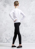 T-shirt HENRY, long sleeve 90%cotton, 10%elastane, white, 140cm