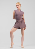 Wide Shorts GRAND PRIX with Sauna Effect 100%polyester, vintage violet, 152cm