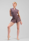 Wide Shorts GRAND PRIX with Sauna Effect 100%polyester, vintage violet, 152cm