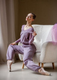 Unitard with Sauna Effect Grand Prix SAUNA MOMENTUM 100%polyester, vintage violet, XS