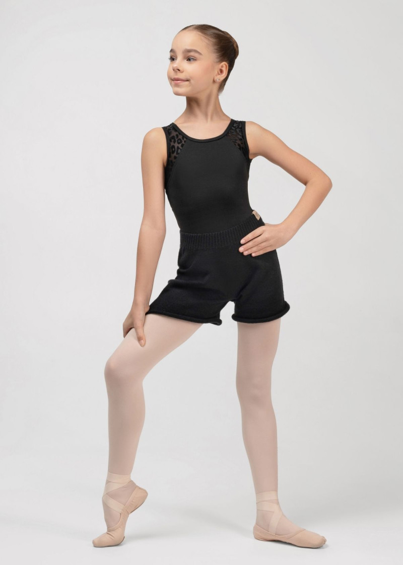 Warm up Shorts WHITNEY BALANCE Grand Prix 42%acrylic, 30%polyester, 28%nylon, black, 128-134cm