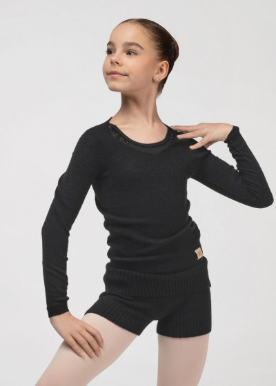 Sweater WANDA BALANCE Grand Prix 42%acrylic, 30%polyester, 28%nylon, black, 128-134cm