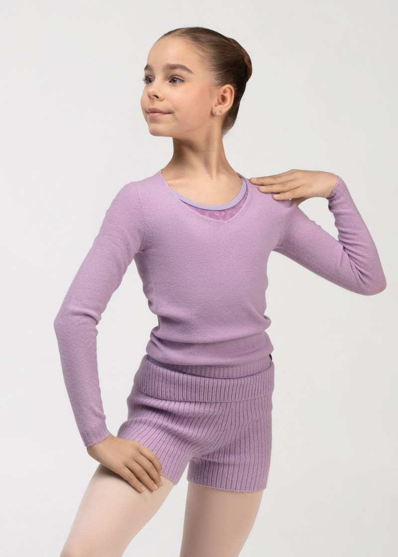 Sweater WANDA BALANCE Grand Prix 42%acrylic, 30%polyester, 28%nylon, lilac, 140-146cm