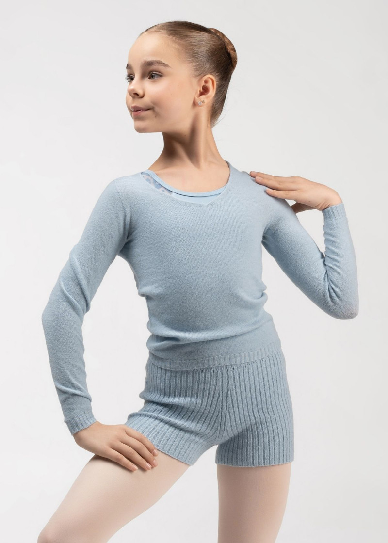 Sweater WANDA BALANCE Grand Prix 42%acrylic, 30%polyester, 28%nylon, powder blue, 140-146cm