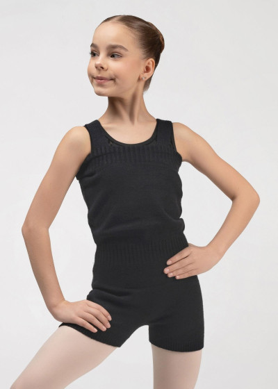 Short Unitard WHISPER BALANCE Grand Prix 42%acrylic, 30%polyester, 28%nylon, black, 128-134cm