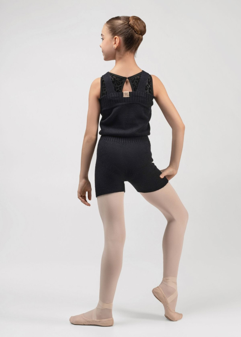 Short Unitard WHISPER BALANCE Grand Prix 42%acrylic, 30%polyester, 28%nylon, black, 140-146cm