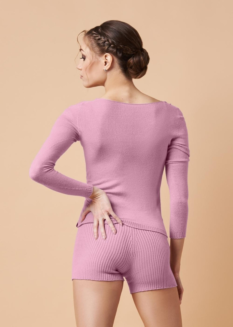 Long Sleeve Sweater Grand Prix WANDA 73%viscose,24%nylon,3%elastane, light violet, 140-146cm