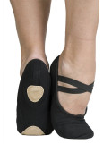 Kid's Split Sole Ballet Slippers BATTEMENT canvas, black, 26