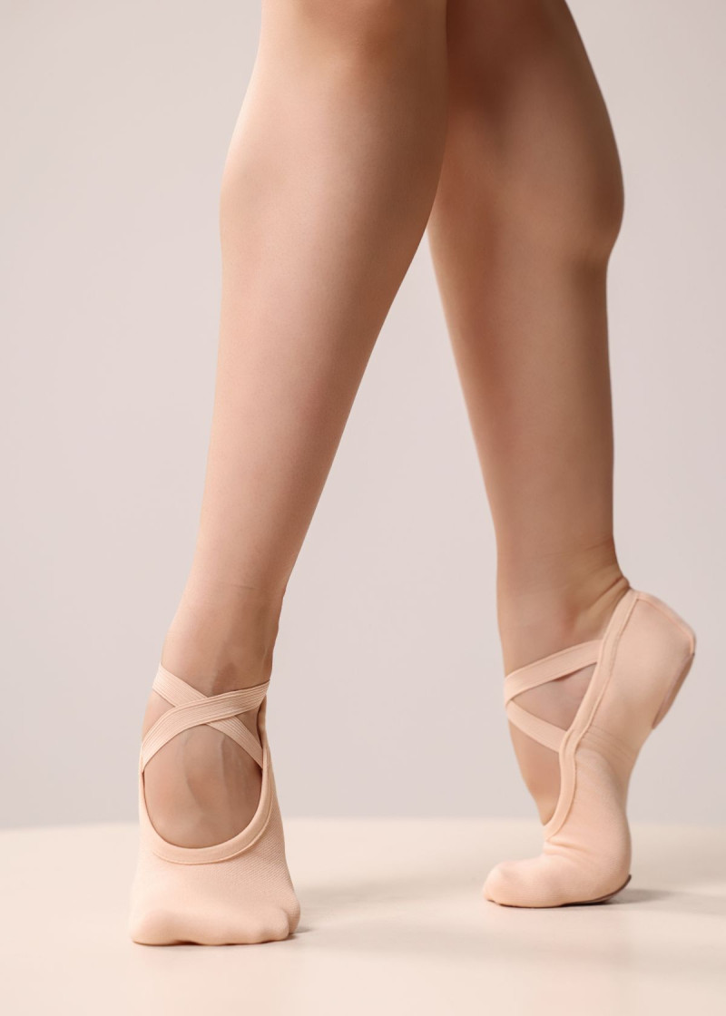 TENDU - Балетки кирза стрейчевая, балетный розовый, 35