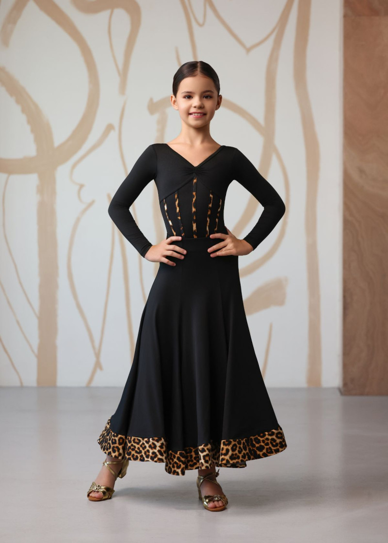 DAISY long sleeve leotard by Grand Prix polyamide micro, black, 128cm