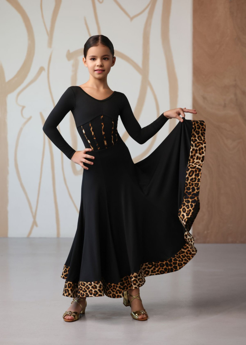 RUTH ballroom skirt by Grand Prix polyamide micro, black, 134cm