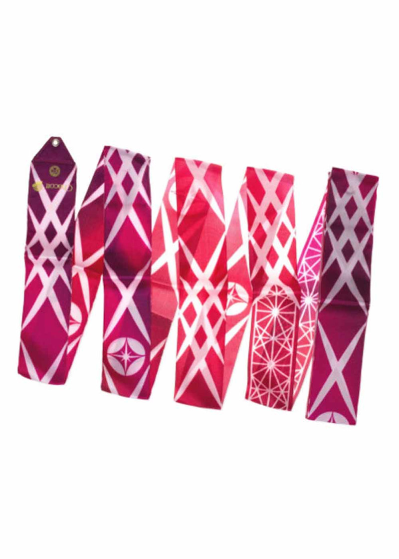 Ribbon for gymnastics CHACOTT INFINITY, 6m rayon, Garnet (458), 6m