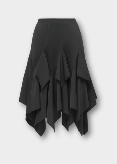 VIVIENNE latin dance skirt by Grand Prix polyamide micro+mesh, black, M plus