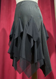 VIVIENNE latin dance skirt by Grand Prix polyamide micro+mesh, black, S plus