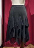 VIVIENNE latin dance skirt by Grand Prix polyamide micro+mesh, black, S plus