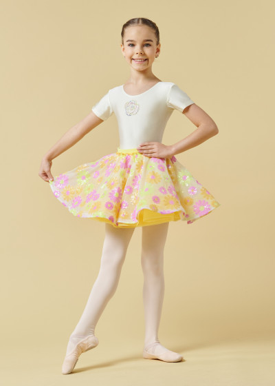 Chopin Tutu FLOWERS 100%nylon, mango, S