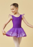 Tutu dress TIANA lycra+tulle, orange, 110cm